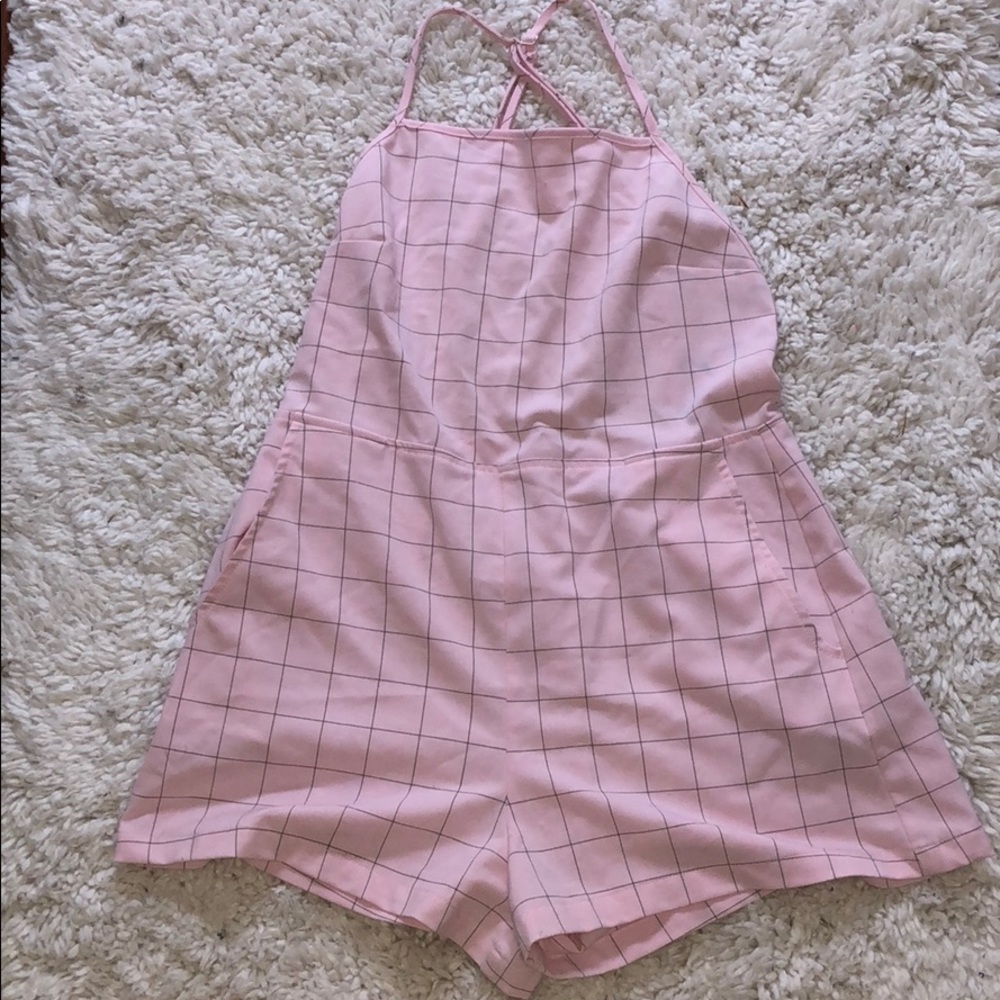 Pink American Apparel romper